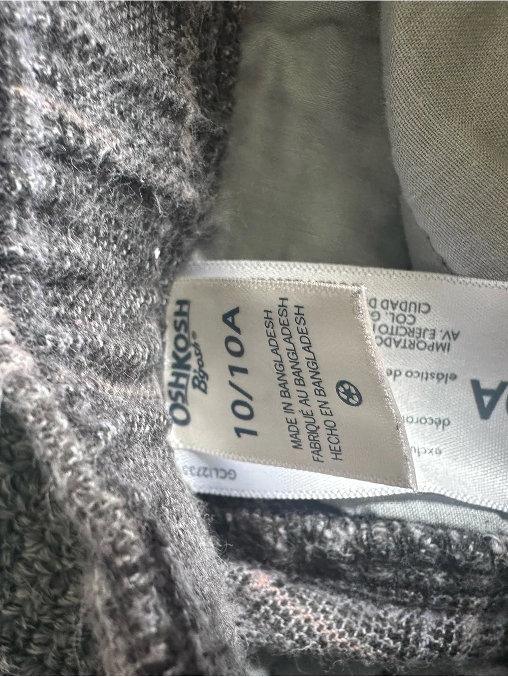 The Children's Place Light Gray Full-Zip Fleece Jacket